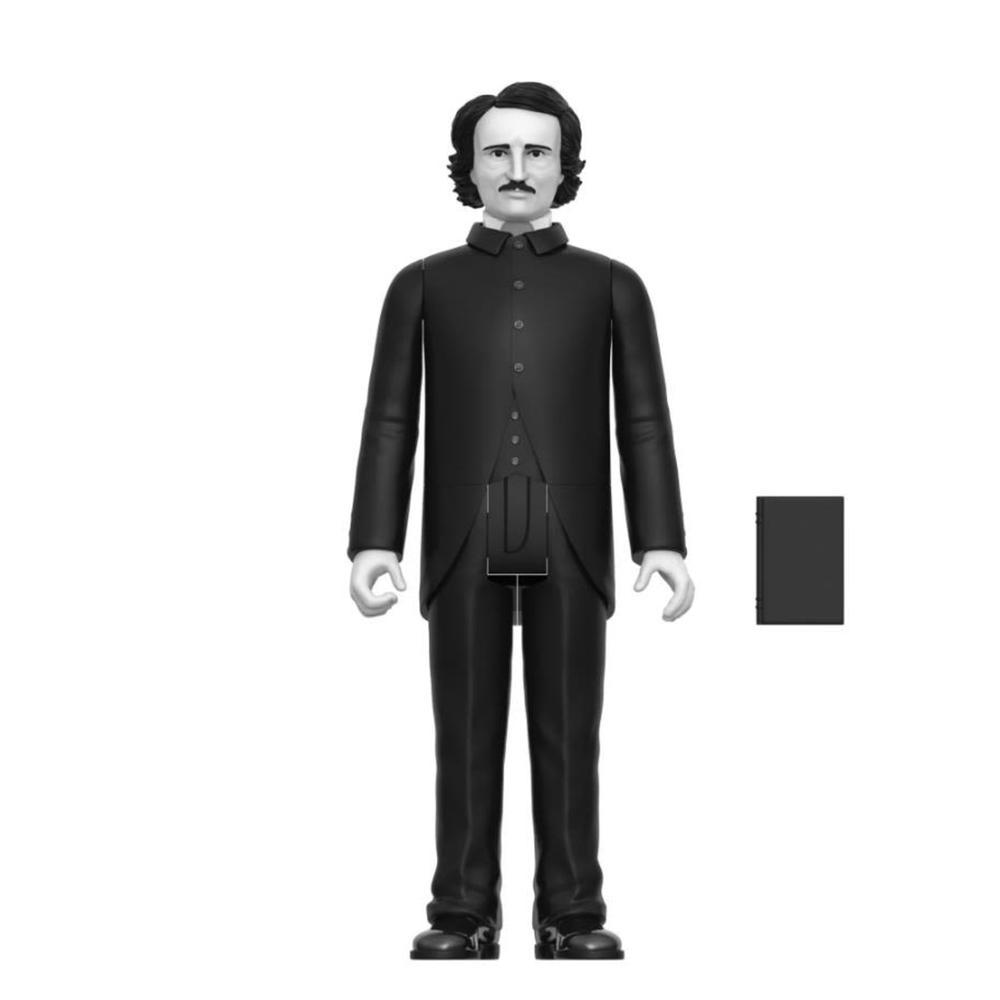Super7 Edgar Allen Poe ReAction Greyscale Action Figure (3.75") Bild 1