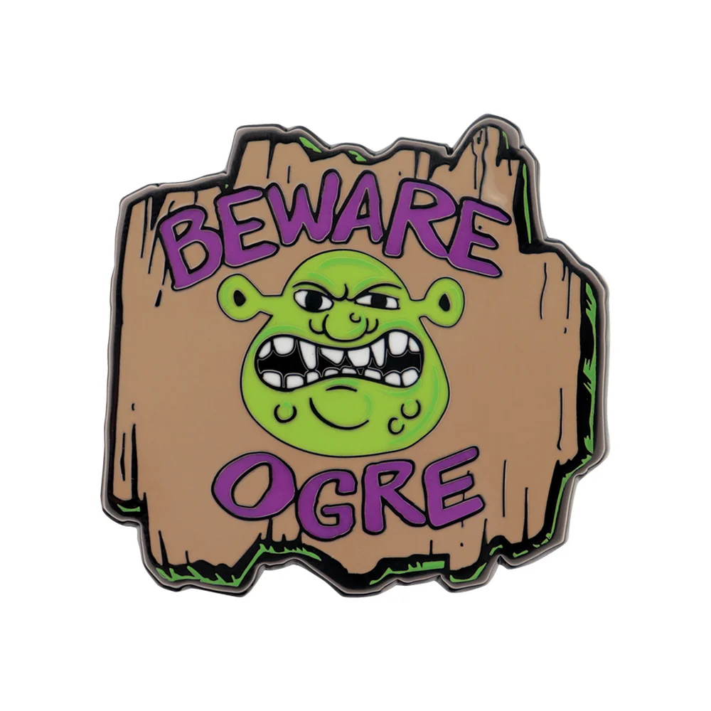 Shrek ‘Beware Ogre’ Pin Badge Bild 1