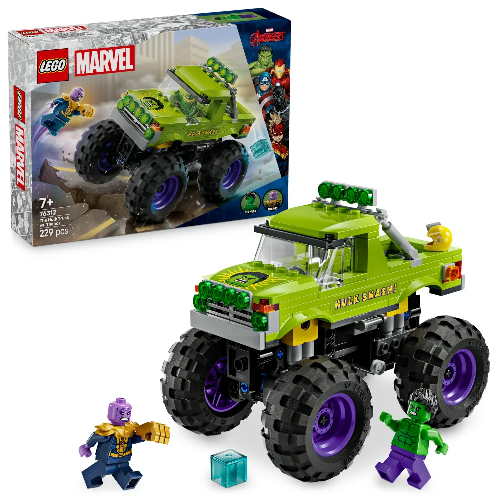 LEGO Marvel The Hulk Truck vs. Thanos Building Toy Set 76312 Bild 1