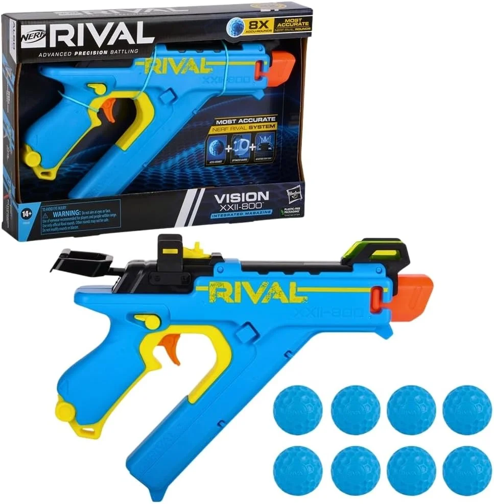 Nerf Rival Vision XXII-800 Blaster, Most Accurate Nerf Rival System, Adjustable Sight, 8 Nerf Rival Accu-Rounds Bild 1