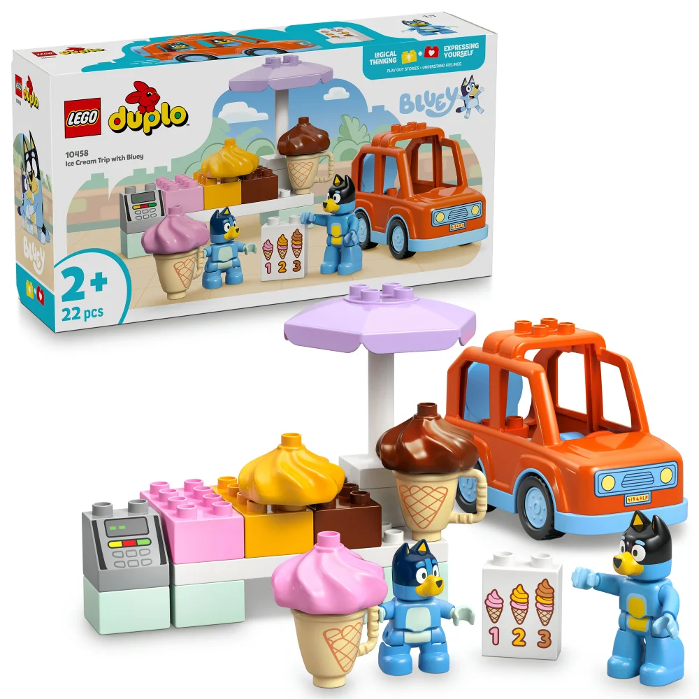 LEGO® DUPLO® Bluey Ice Cream Trip with Bluey Toddler Toy 10458 Bild 1