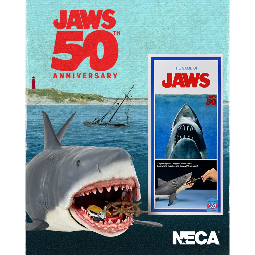 NECA - JAWS : THE GAME OF JAWS / 15 INCH HEAD TO TAIL ACTION FIGURE 50TH ANNIVERSARY Bild 1