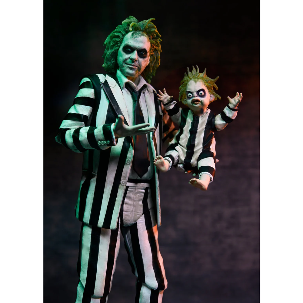 NECA - BEETLEJUICE BEETLEJUICE "STRIPED SUIT" BEETLEJUICE ULTIMATE 7 INCH SCALE ACTION FIGURE Bild 1