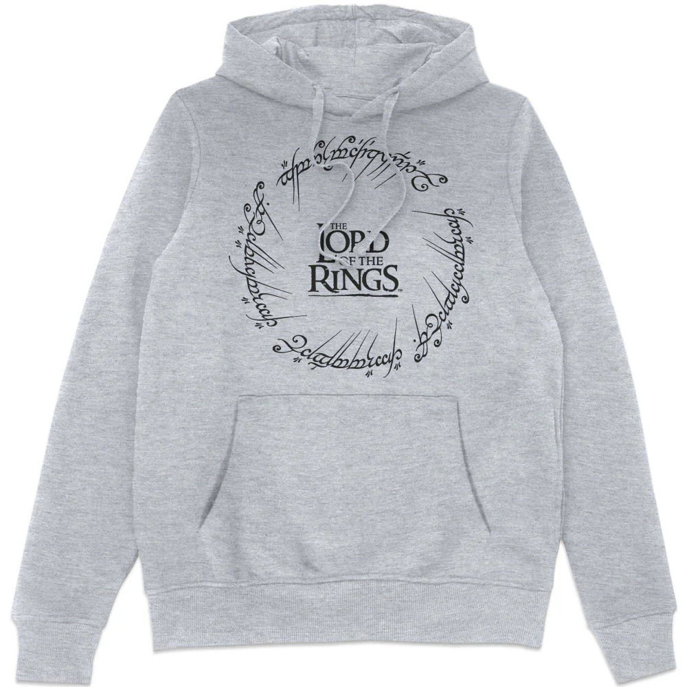 Lord Of The Rings Ring Logo Hoodie - Grey - M Bild 1