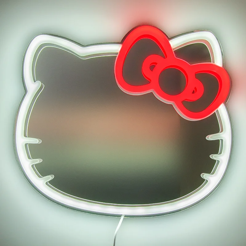 Hello Kitty Wall Mountable Led Neon Mirror Bild 1