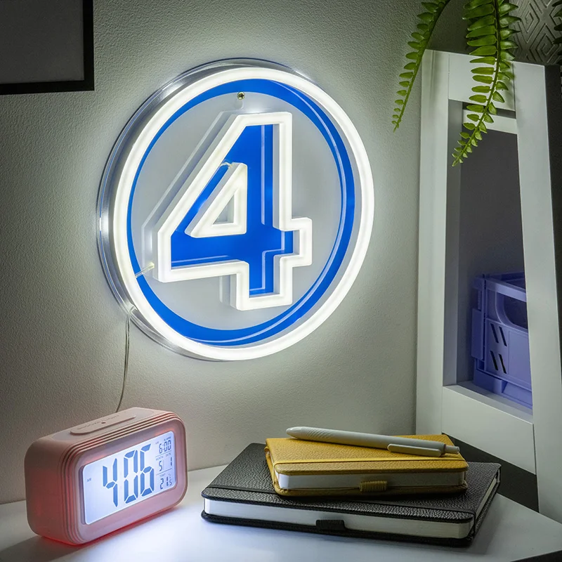 Fantastic Four Fantastic 4 Wall Mountable Led Neon Light Bild 1