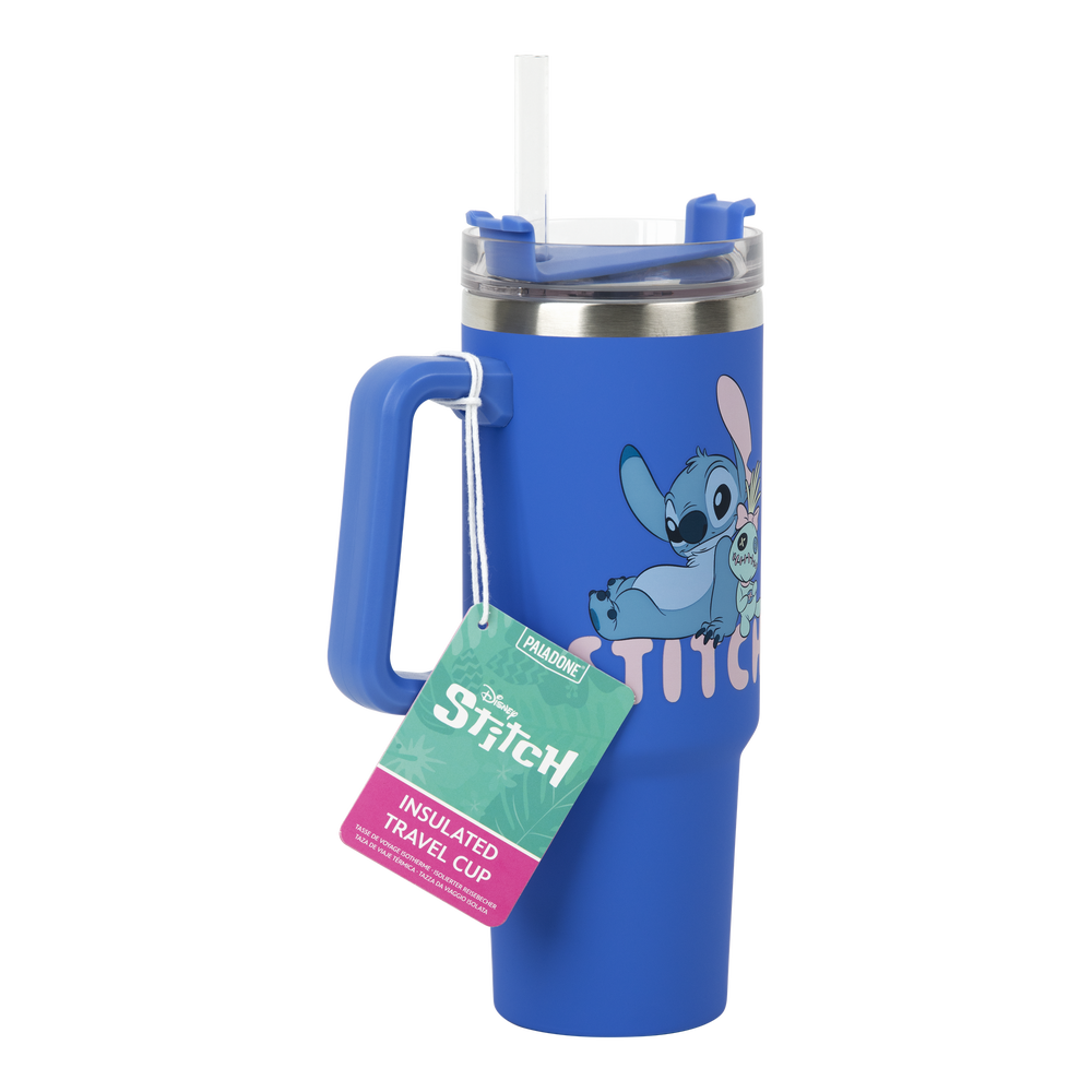 Disney Stitch Blue 900Ml Insulated Cup And Straw Bild 1
