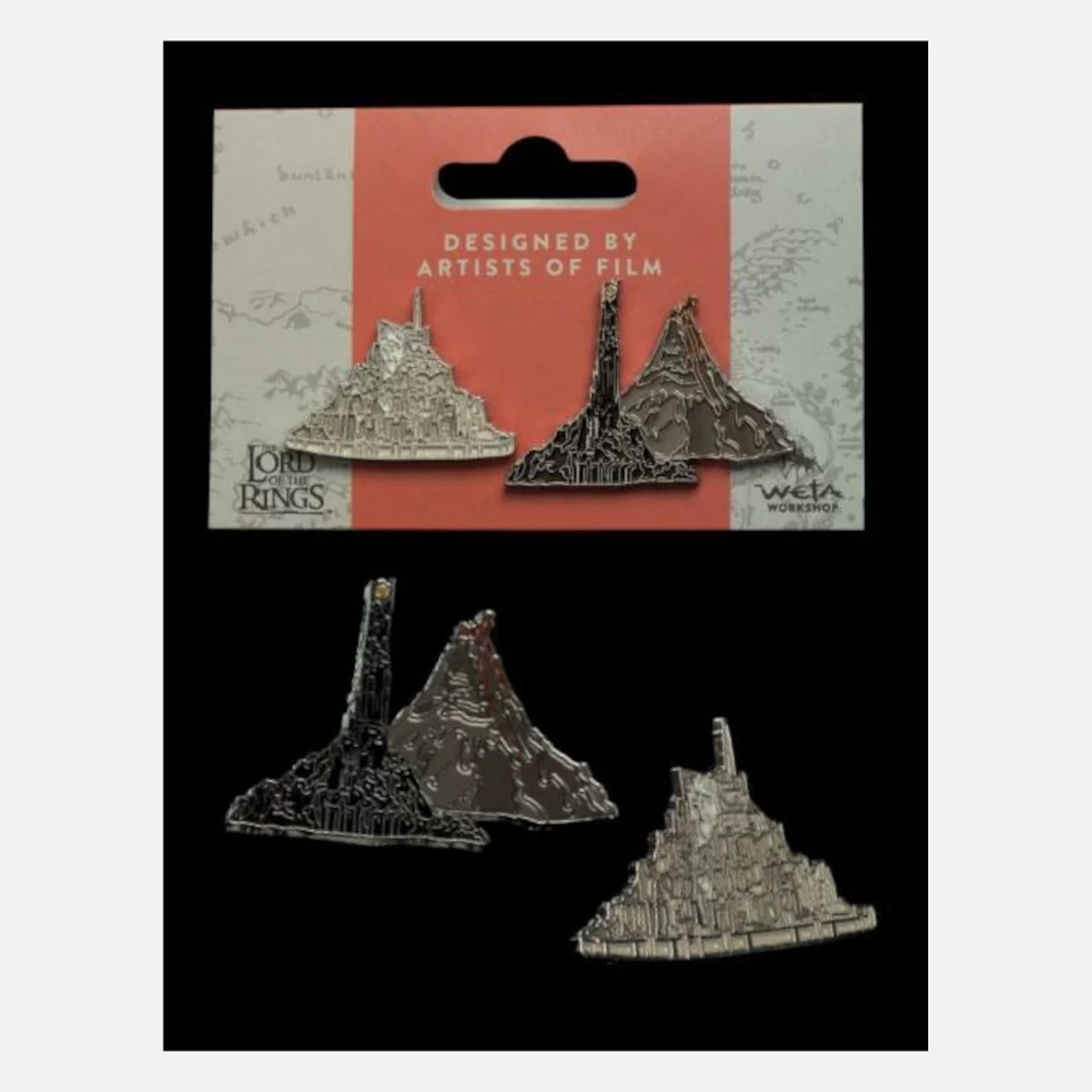 Weta Workshop Lord of the Rings Collectors Pins 2-Pack Minas Tirith & Mt. Doom Bild 1