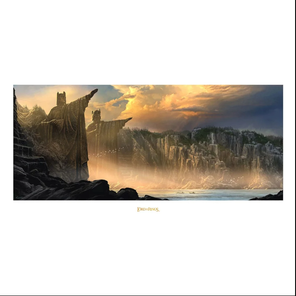 Weta Workshop Lord of the Rings Art Print The Argonath - Pillars of the Kings 59 x 30cm Bild 1