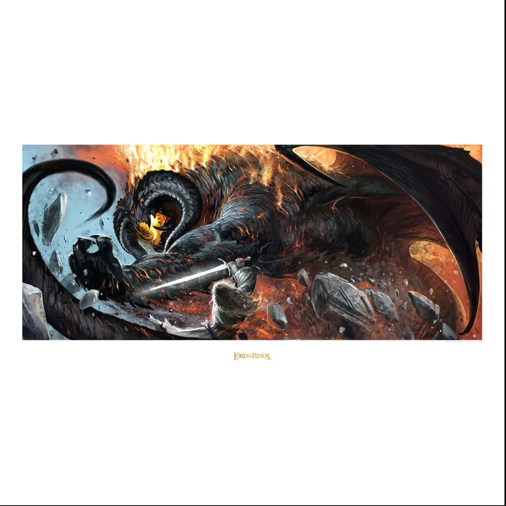 Weta Workshop Lord of the Rings Art Print The Battle of the Peak 59 x 30cm Bild 1