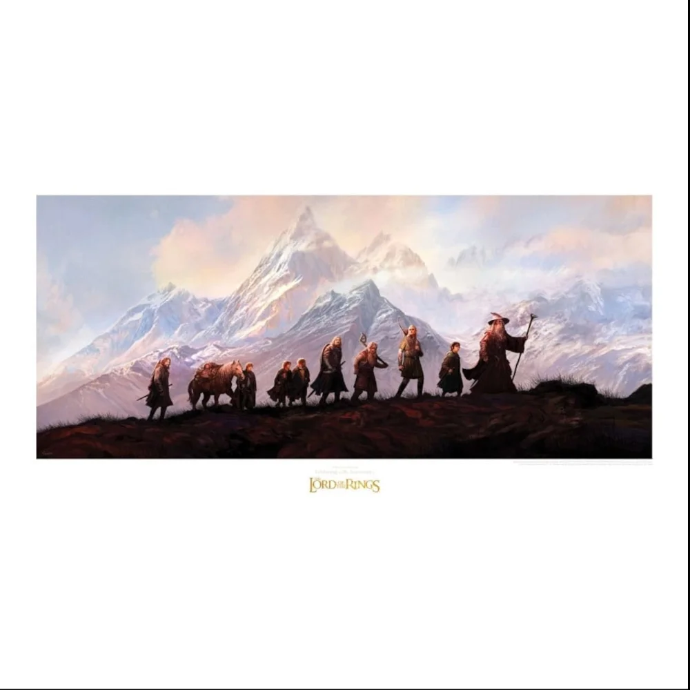 Weta Workshop Lord of the Rings Art Print The Fellowship of the Ring: 20th Anniversary 59 x 30cm Bild 1