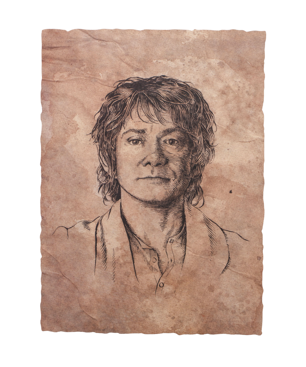 Weta Workshop The Hobbit Art Print Portrait of Bilbo Baggins 21 x 28cm Bild 1