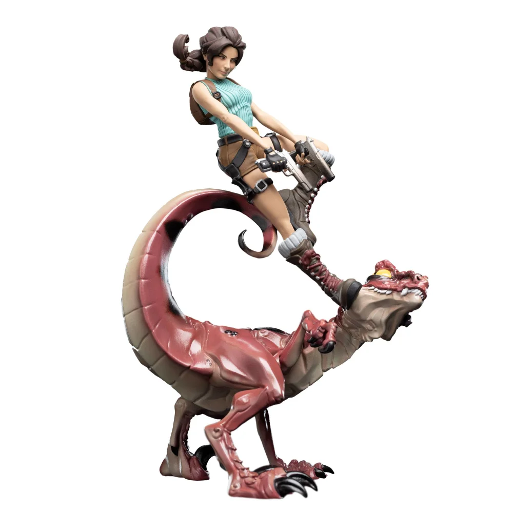 Weta Workshop Tomb Raider Mini Epics Vinyl Figure Lara Croft & Raptor 24cm Bild 1