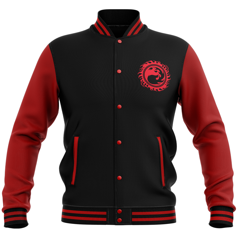 Magic: The Gathering Mountain Roundel Varsity Jacket - Black/Red - S Bild 1