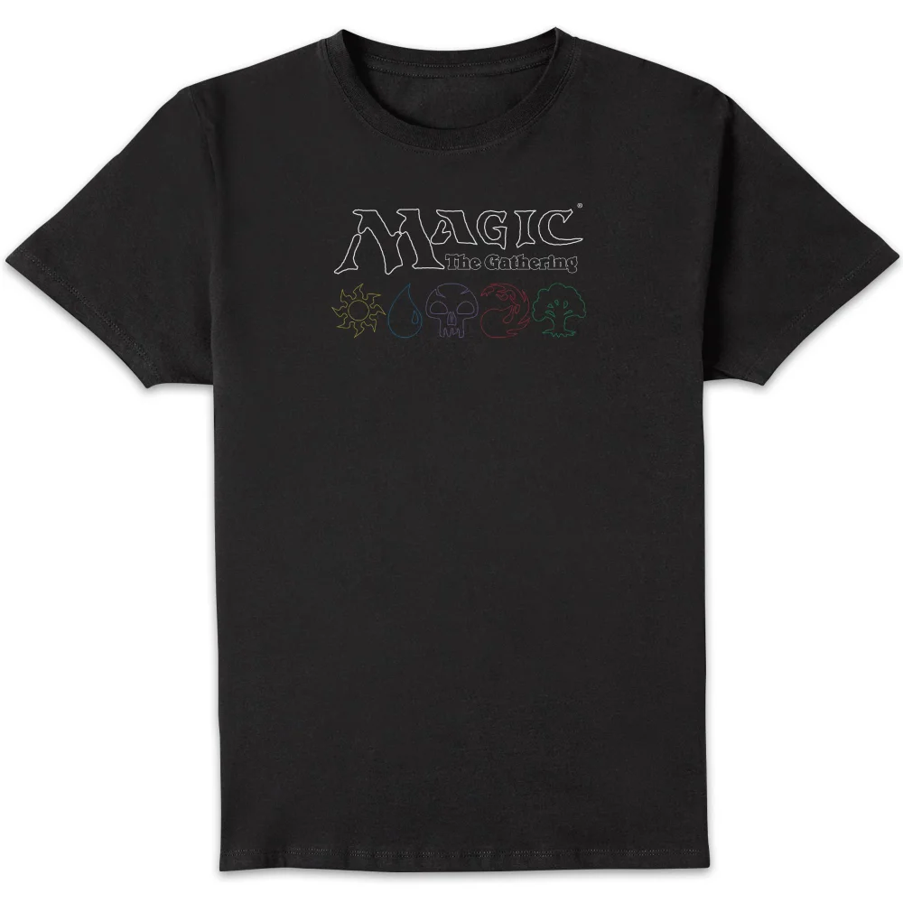 Magic: The Gathering Logo & Mana Lines Unisex T-Shirt - Black - S Bild 1