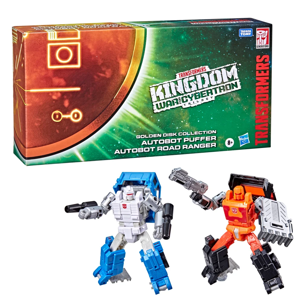 Transformers Generations War for Cybertron Golden Disk Collection Chapter 1, Autobot Road Ranger and Autobot Puffer 5.5 Inch Bild 1
