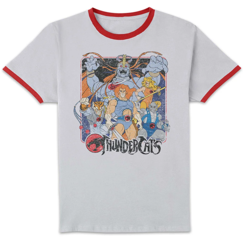 Thundercats Classic Lineup Unisex Ringer T-Shirt - White/Red - S Bild 1