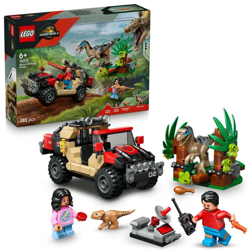 LEGO® Jurassic World Raptor Off-Road Escape Velociraptor Toy Dinosaur 76972 Bild 1