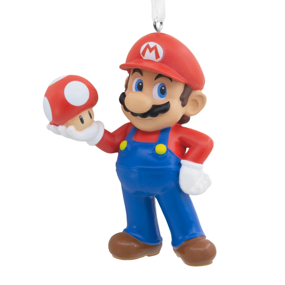 Hallmark Collectable Super Mario - Mario with Super Mushroom Ornament Bild 1