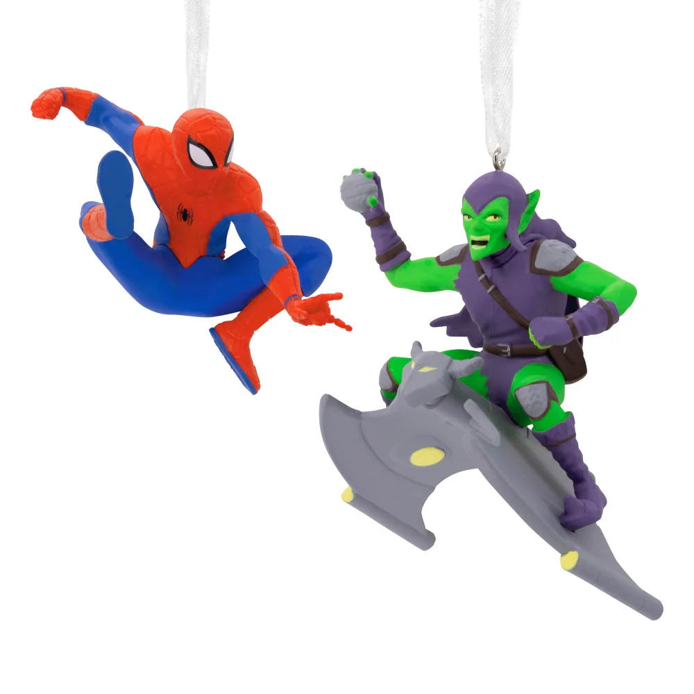 Hallmark Storied Moments Marvel Ornaments - Set of 2 - Spider-Man & Green Goblin Bild 1
