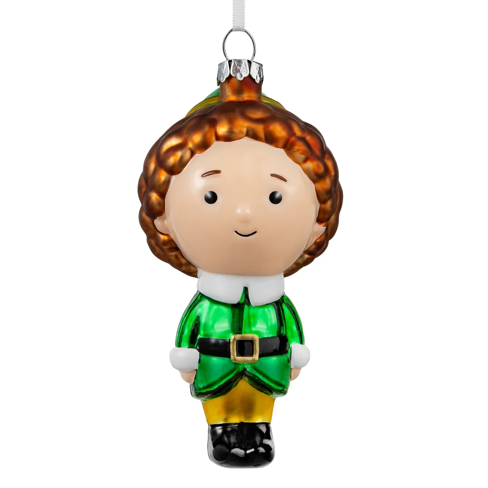 Hallmark Elf Glass Christmas Ornament - Buddy the Elf Bild 1