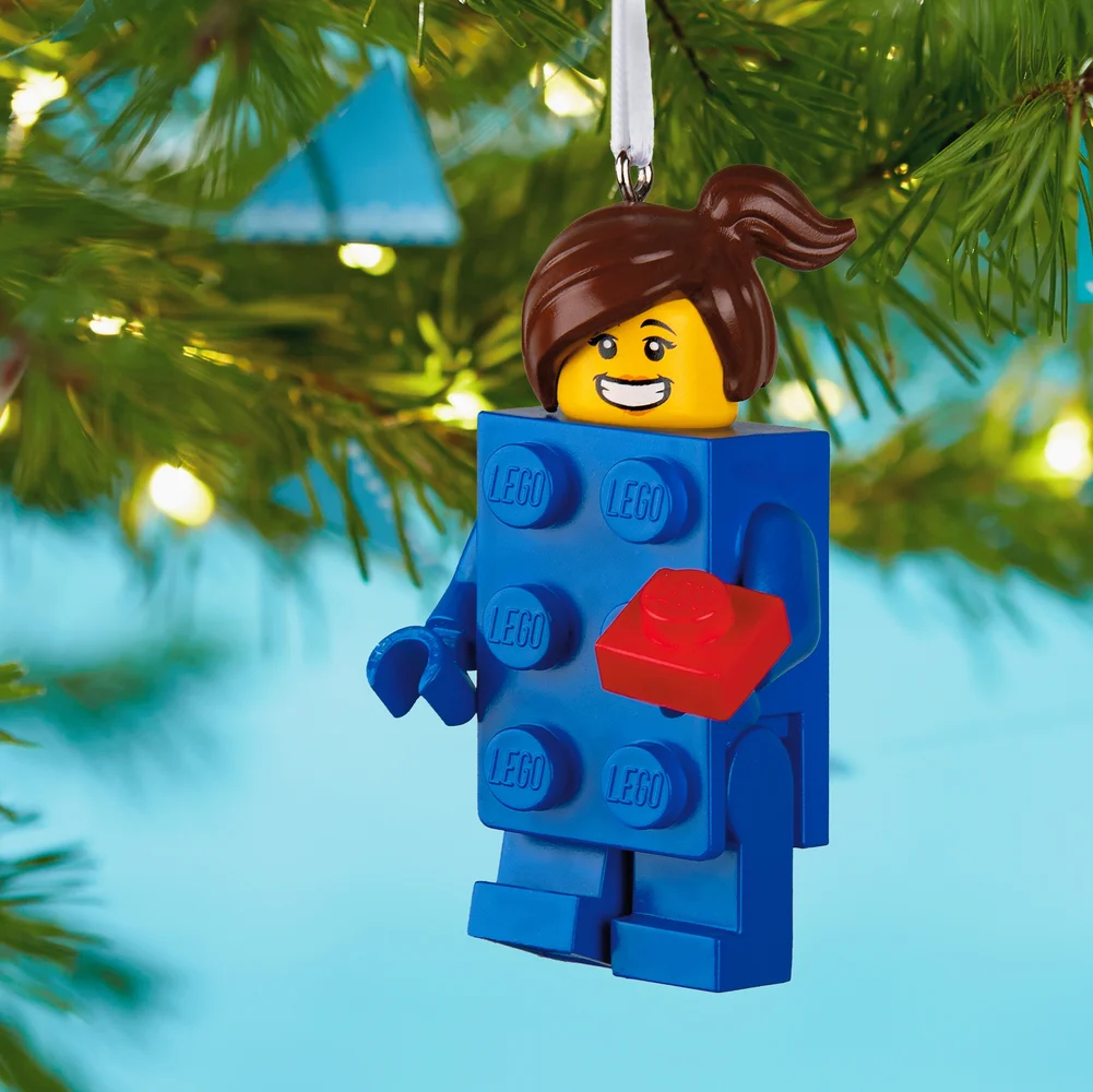 Hallmark Keepsake Brick Suit Girl LEGO Minifigure Ornament Bild 1