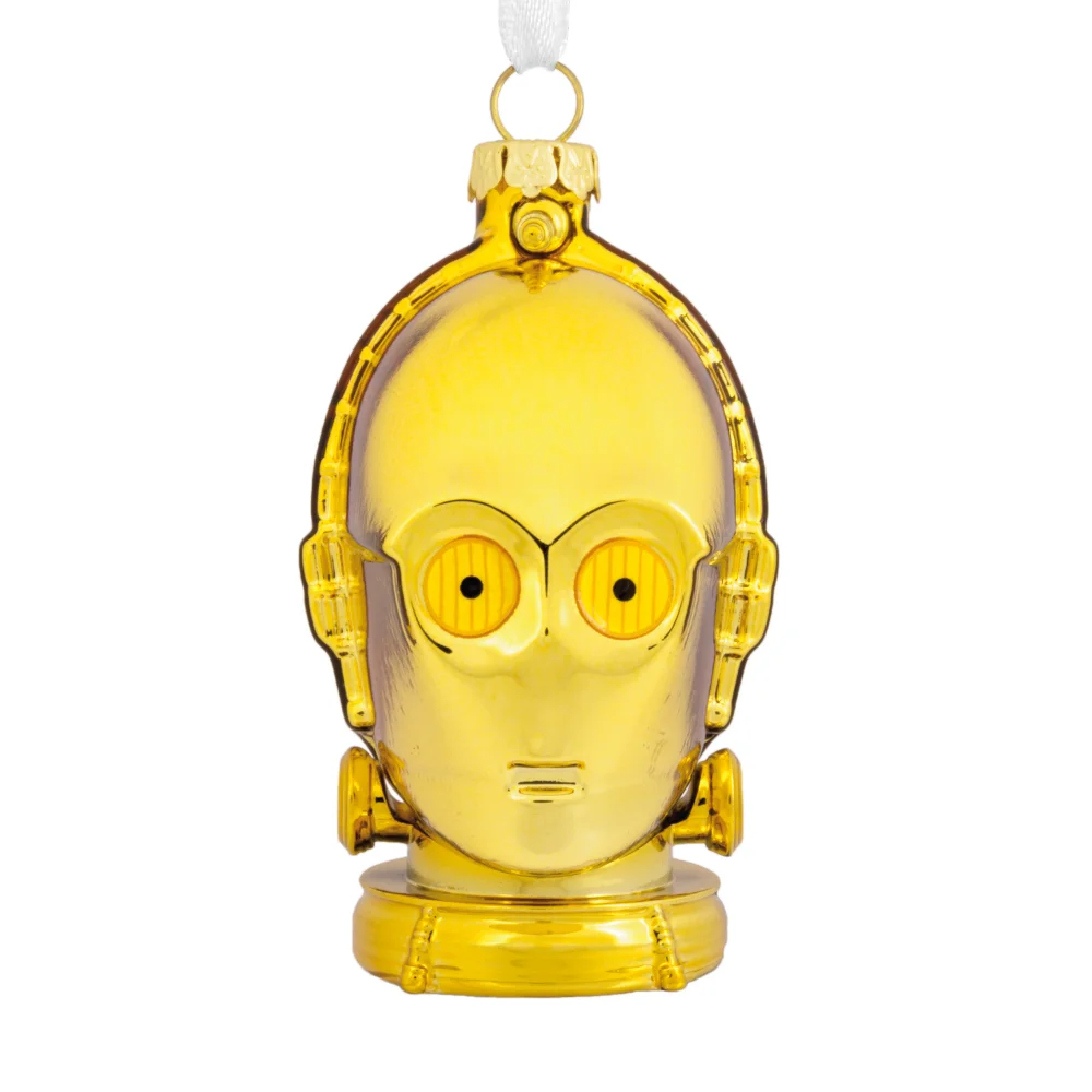Hallmark Star Wars Glass Ornament - C-3PO Gold Head Bild 1
