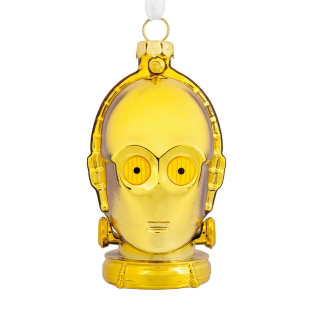 Hallmark Star Wars Glass Ornament - C-3PO Gold Head