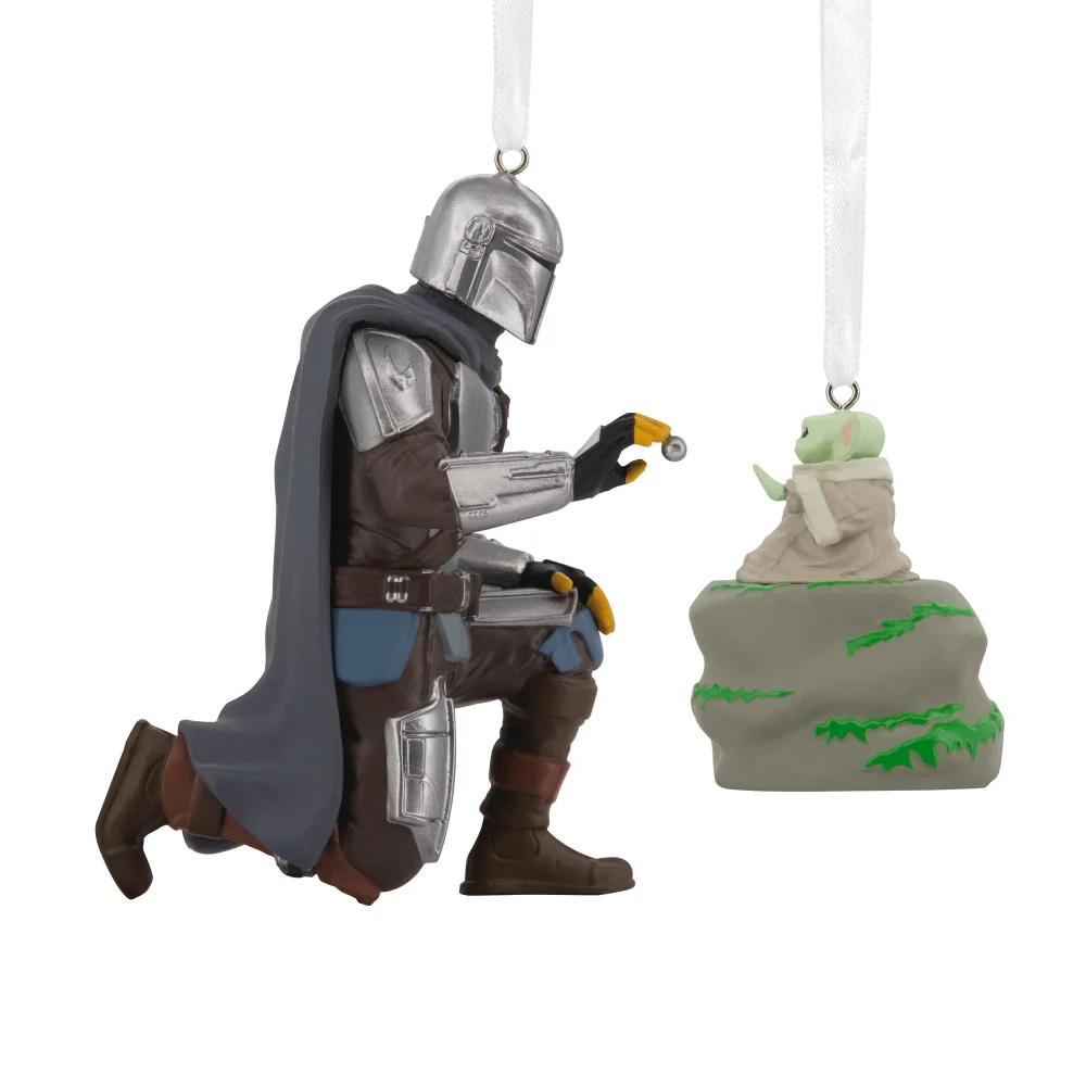 Hallmark Storied Moments Star Wars Ornaments - Set of 2 - The Mandalorian & Grogu Bild 1