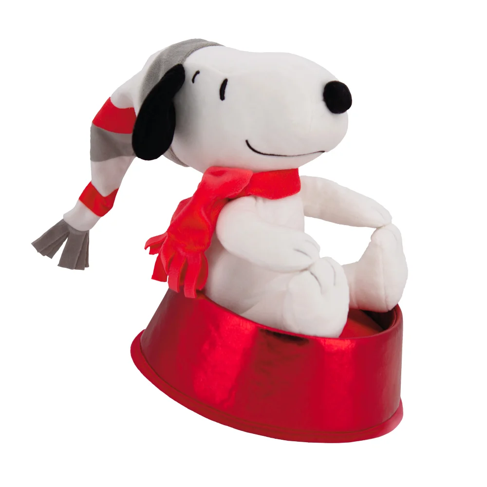 Hallmark PEANUTSTM Plush Christmas Tree Topper - SNOOPY & Dog Bowl Bild 1