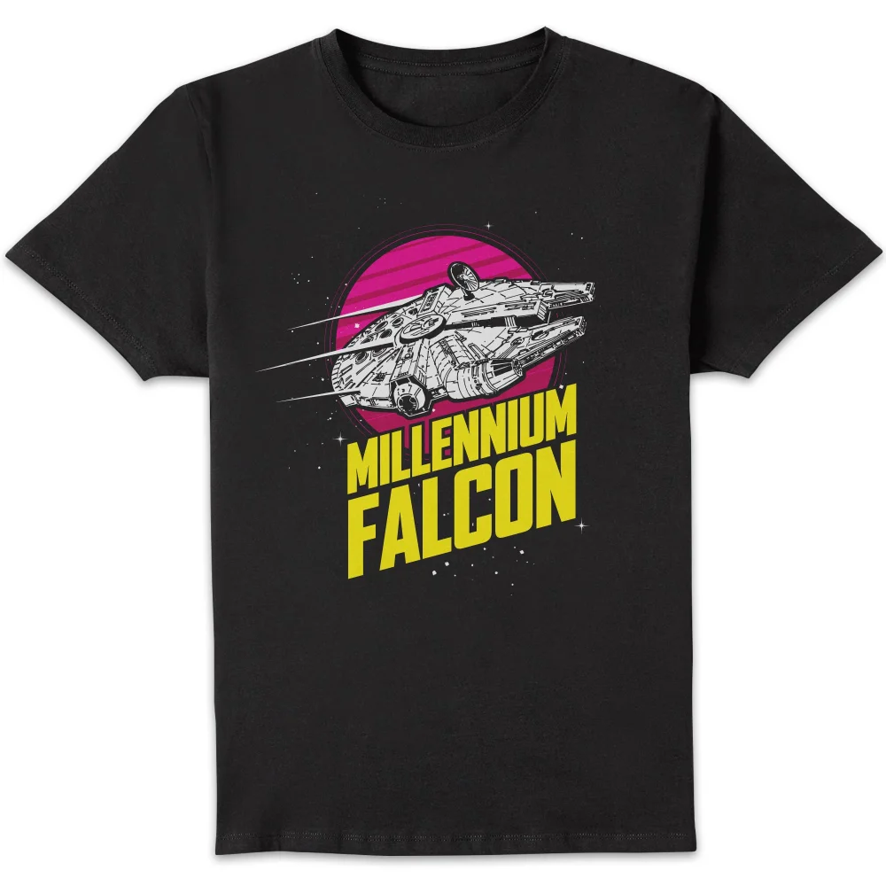 Star Wars Millennium Falcon Circle Unisex T-Shirt - Black - S Bild 1