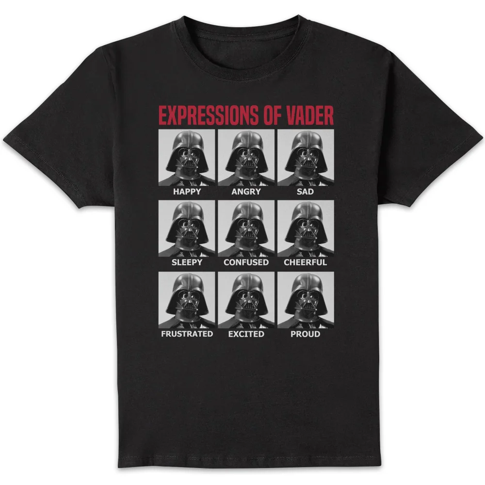 Star Wars Expressions Of Vader Unisex T-Shirt - Black - S Bild 1
