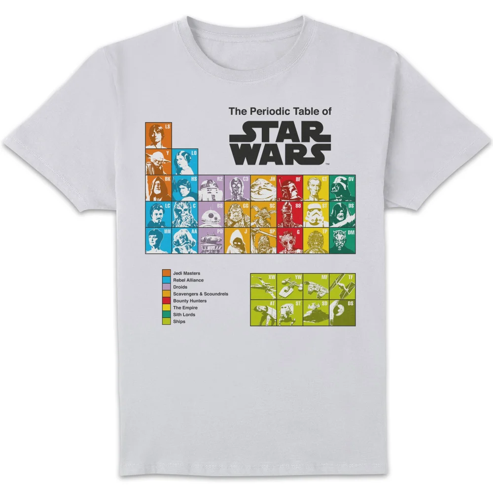 Star Wars Periodic Table Unisex T-Shirt - White - S Bild 1