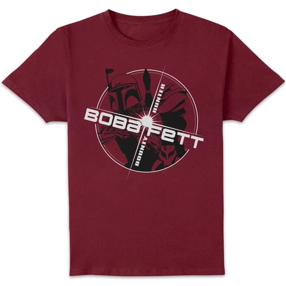 Star Wars Boba Circle Star Unisex T-Shirt - Burgundy - S Bild 1