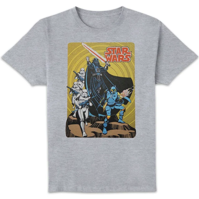 Star Wars Vader Retro Poster Unisex T-Shirt - Grey