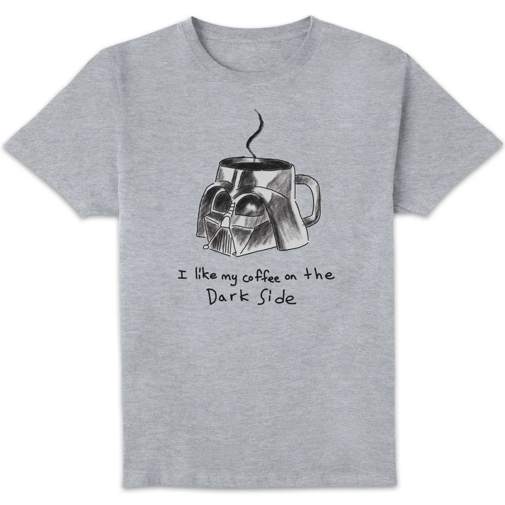 Star Wars Dark Side Coffee Unisex T-Shirt - Grey - S Bild 1