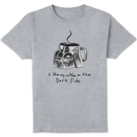 Star Wars Dark Side Coffee Unisex T-Shirt - Grey - undefined undefined