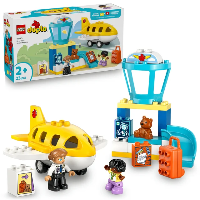 LEGO® DUPLO® Town First Time at the Airport Building Toy for Pretend Play 10443
