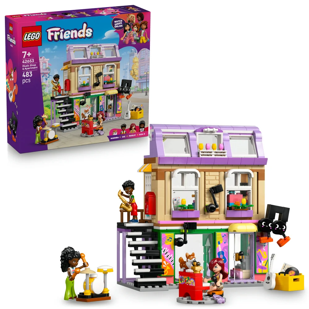 LEGO® Friends Music Shop & Apartment Building Set Pretend-Play Toy 42653 Bild 1