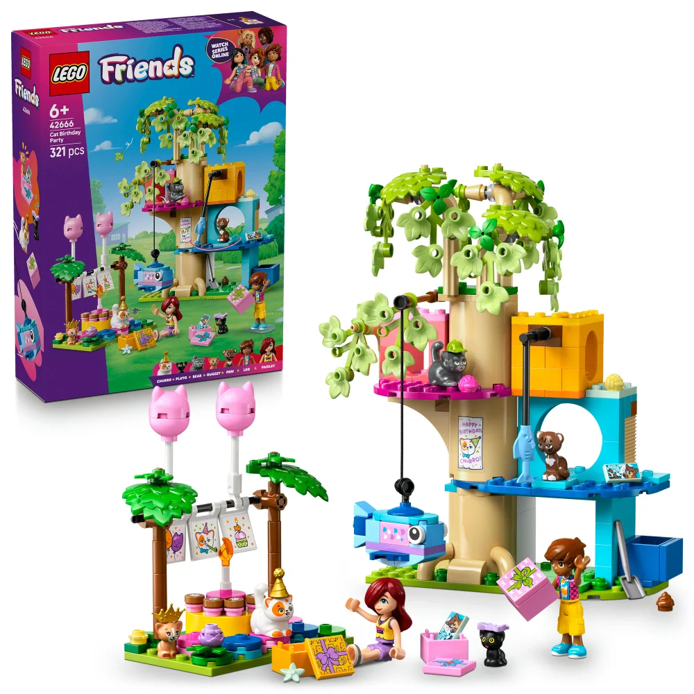 LEGO® Friends Cat Birthday Party & Tree House Building Kit Toy 42666 Bild 1