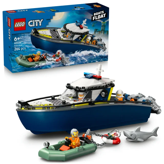 LEGO City Police Boat Chase Toy with a Speedboat 60456