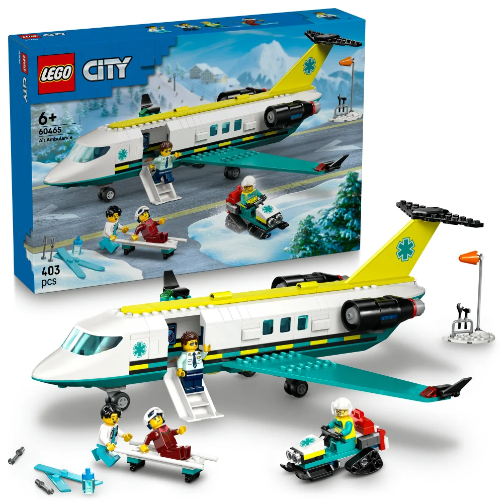 LEGO City Emergency Air Ambulance Airplane Toy Playset 60465 Bild 1