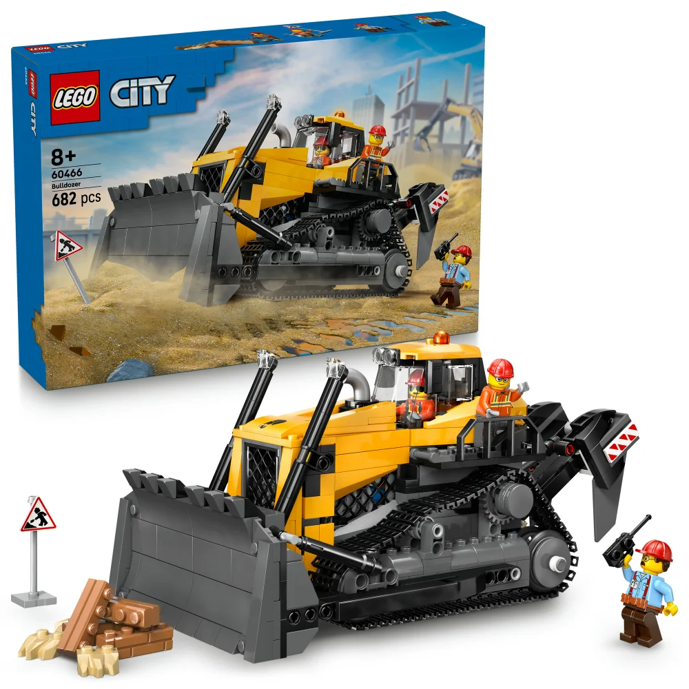 LEGO City Yellow Bulldozer Construction Vehicle Toy 60466 Bild 1
