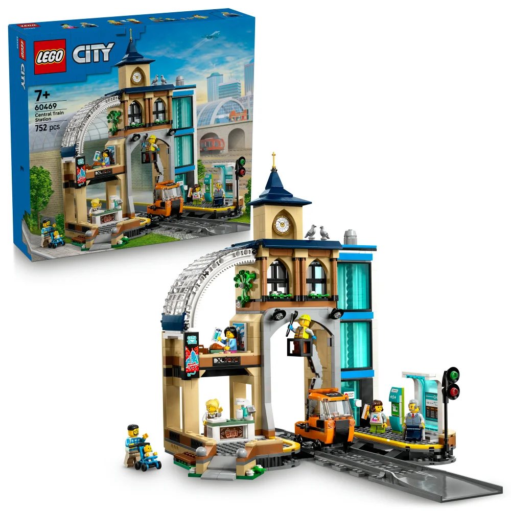 LEGO City Central Train Station Construction Toy Set 60469 Bild 1