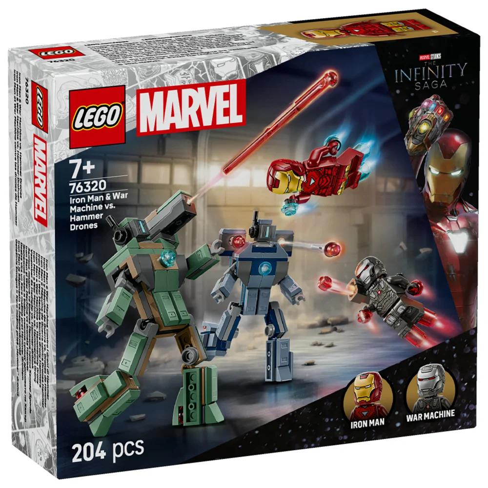 LEGO® | Marvel Iron Man & War Machine vs. Hammer Drones Building Toy 76320 Bild 1