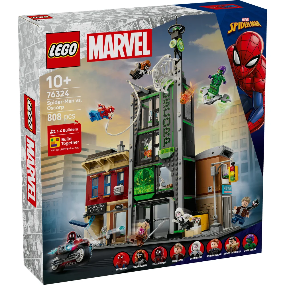 LEGO® | Marvel Spider-Man vs. Oscorp, Kids’ Super Hero Building Kit 76324 Bild 1