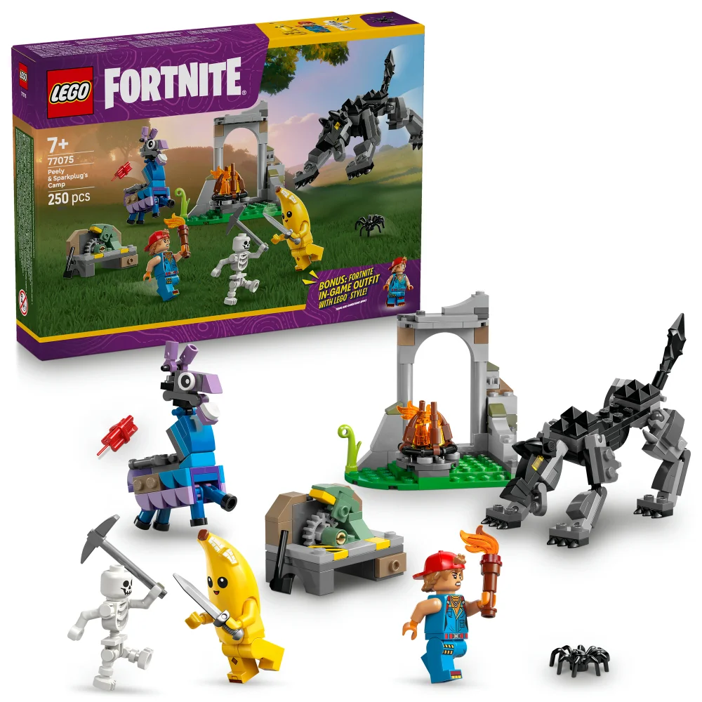 LEGO® Fortnite® Peely & Sparkplug’s Camp Video Game Building Set 77075 Bild 1