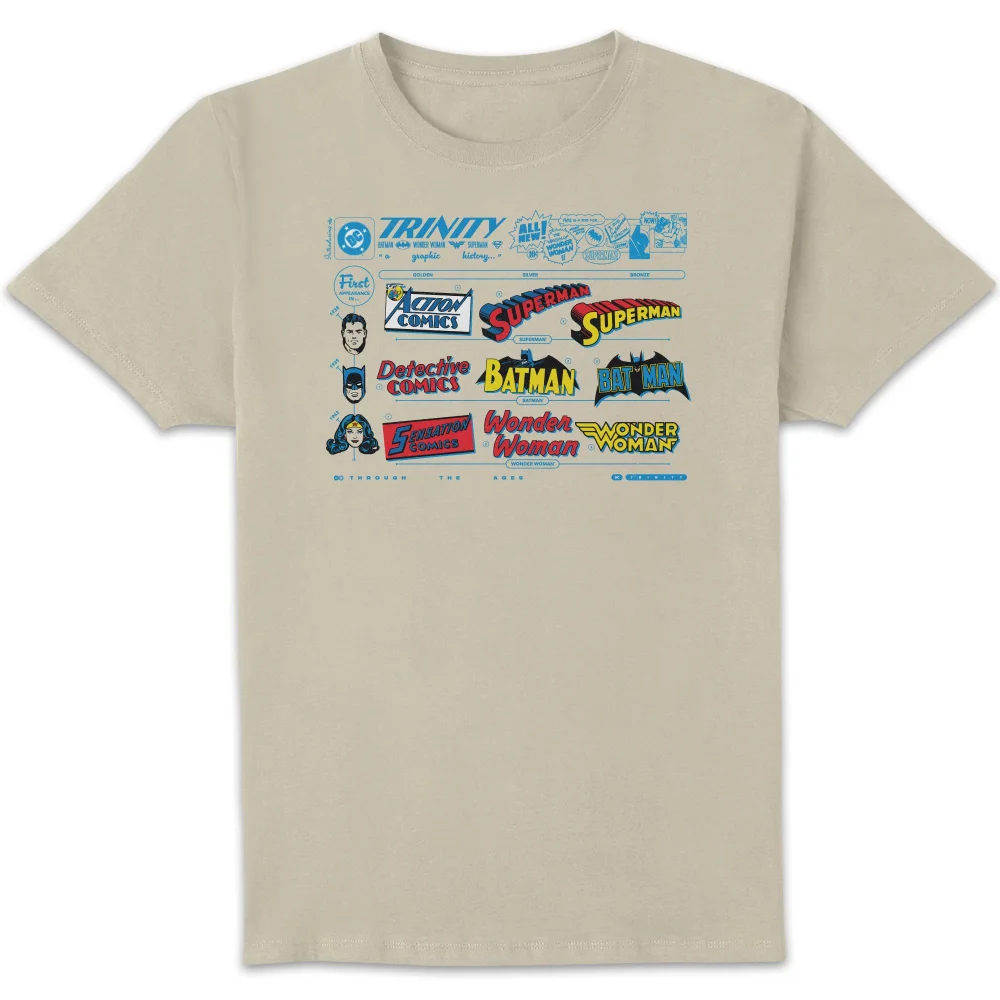 DC Comics Justice League The Trinity Visual History Unisex T-Shirt - Cream - S Bild 1