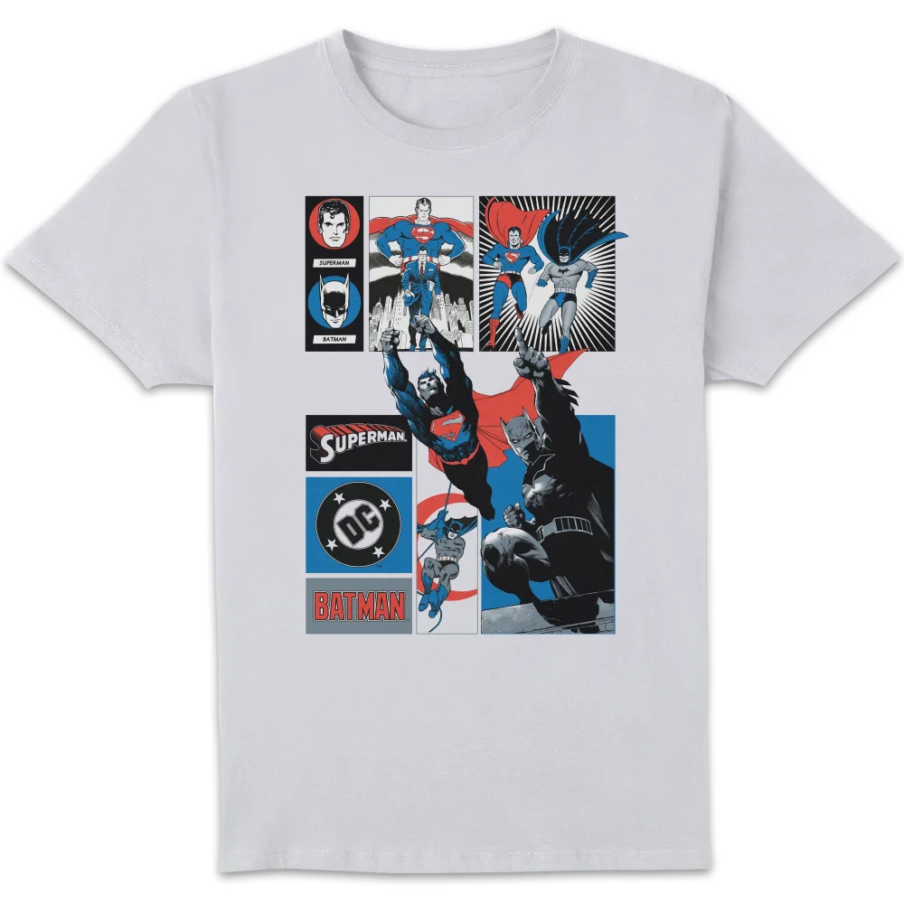 DC Comics Justice League Batman And Superman Team Up Unisex T-Shirt - White - 3XL Bild 1