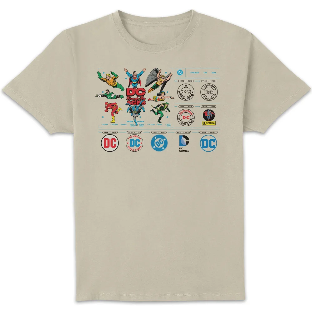 DC Comics Justice League DC Through The Ages Unisex T-Shirt - Cream - S Bild 1
